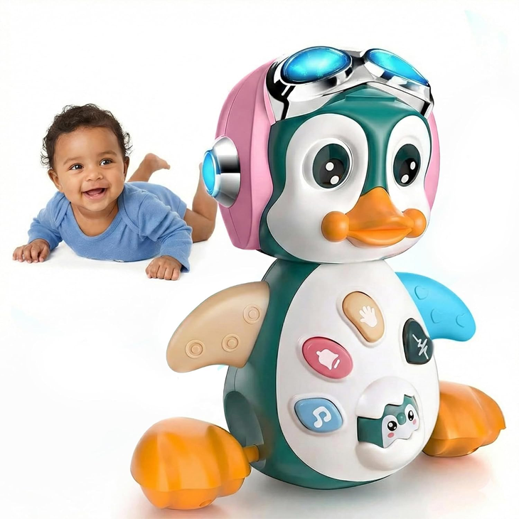 Musical Crawling Penguin Toy