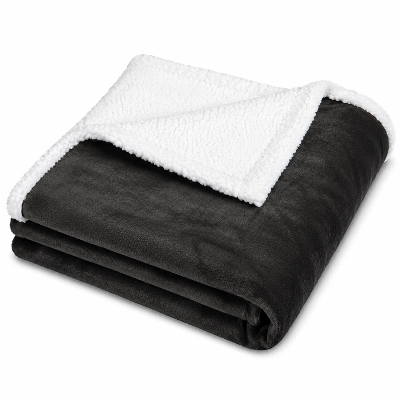Reversible Sherpa Fleece Pet Comfort Blanket