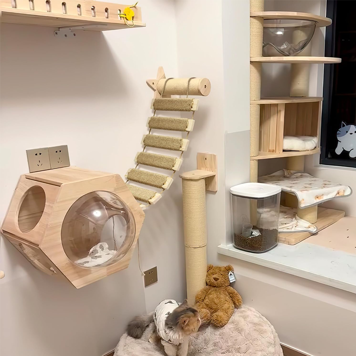 Adjustable Sisal Climbing Bridge Ladder