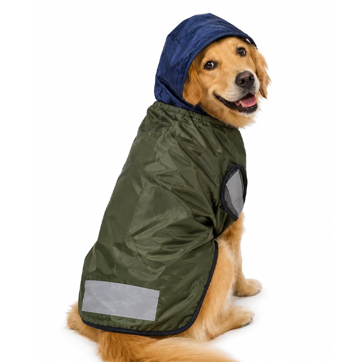 Hooded Lightweight Waterproof Dog Jacket
