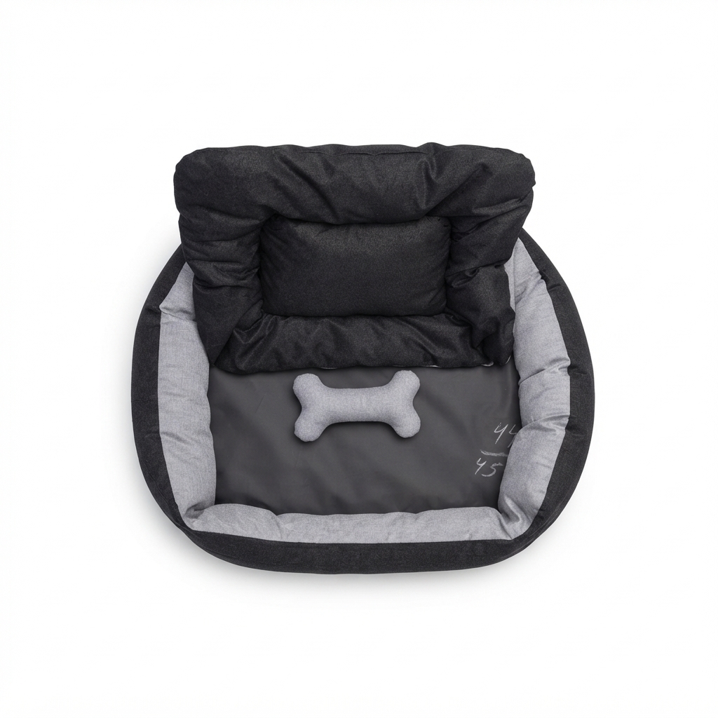 Plush Rectangle Pet Lounger Cushion Bed