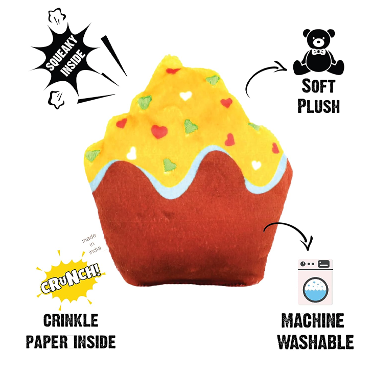 Squeaky Pizza Shaped Dog Toy