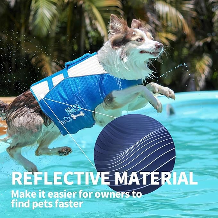 Lightweight Blue Reflective Dog Safety Jacket