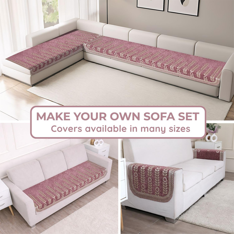 Textured Chenille Large Sofa Cover