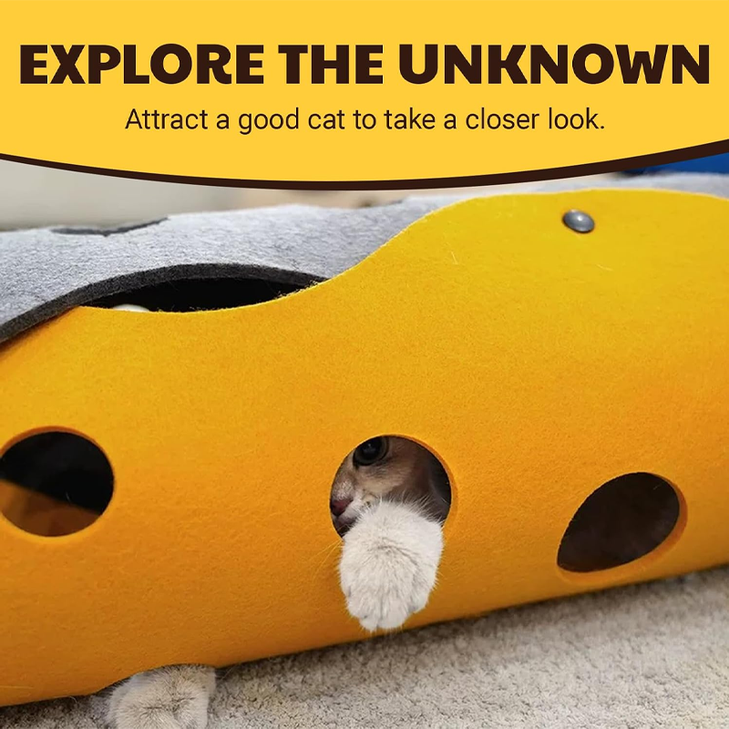 Modular Cheese Felt Cat Cave Playground