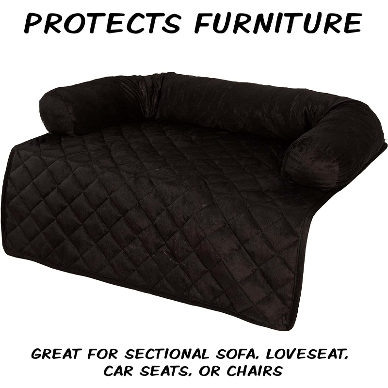 Quilted Velvet Bolster Couch Cover