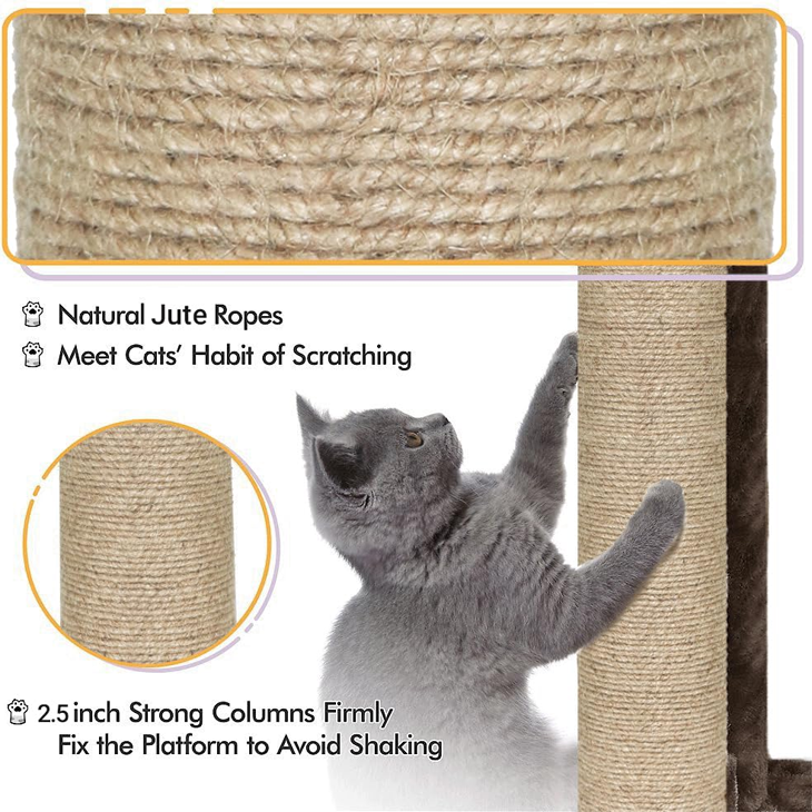 Plush Four Tier Cat Activity Tower