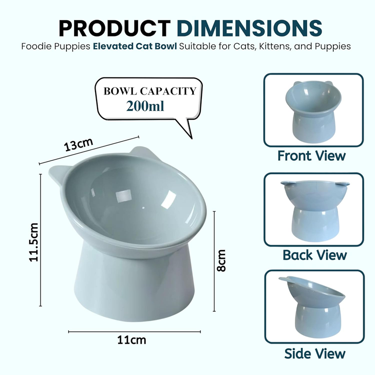 15° Tilted Raised Anti-Vomiting Cat Bowl