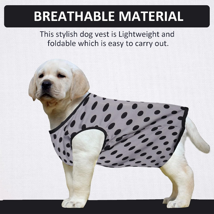 Grey Polka Summer Cotton Vest