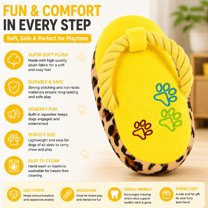 Cotton Rope Squeaky Dog Toy