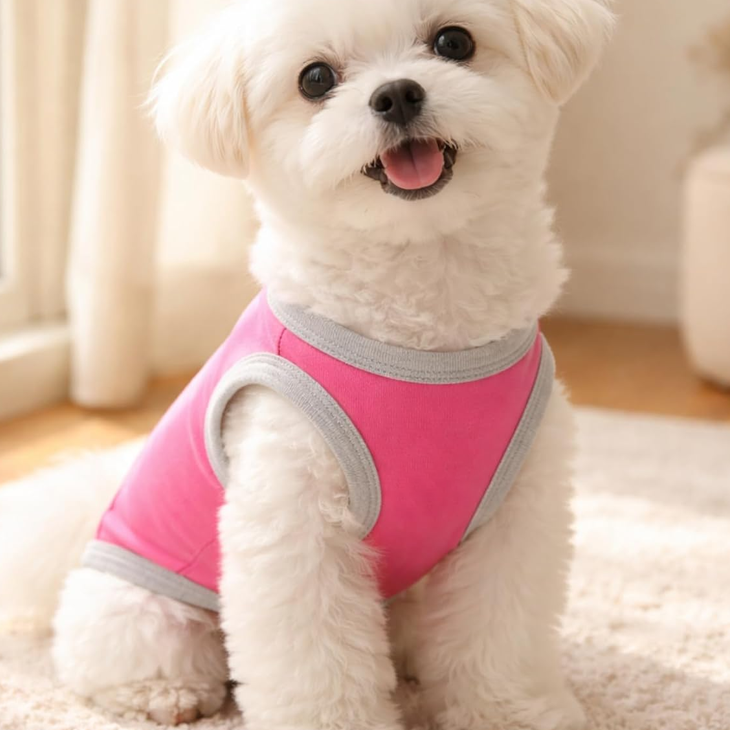 Ribbed Cotton Sleeveless Pet Comfort Vest