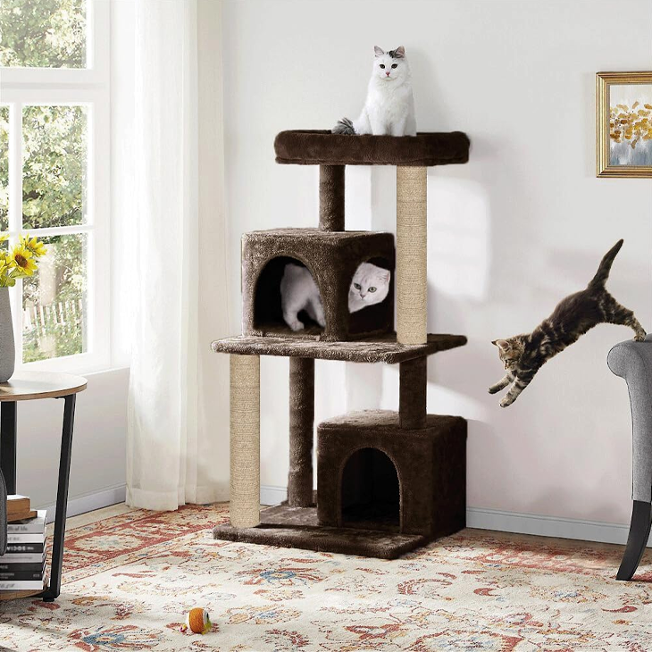 Plush Four Tier Cat Activity Tower