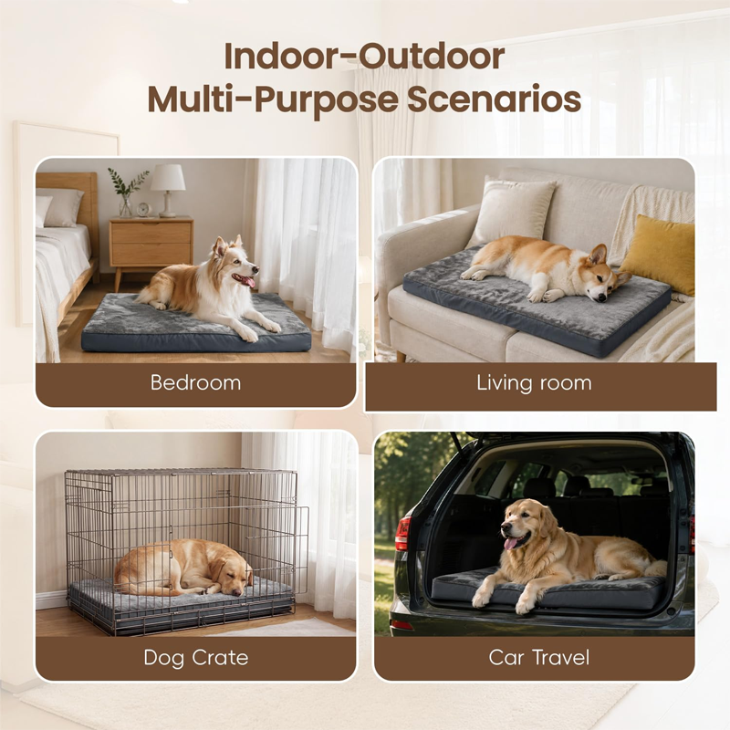 Waterproof Plush Velvet Crate Sleeping Mattress