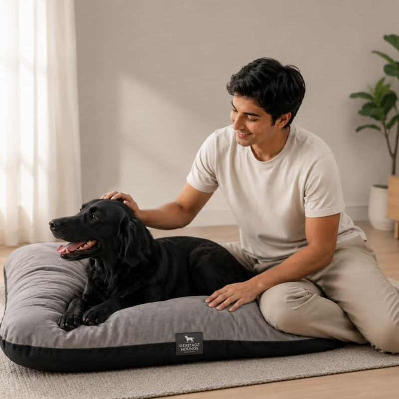 Luxurious Dual Tone Velvet Pet Lounger Mattress