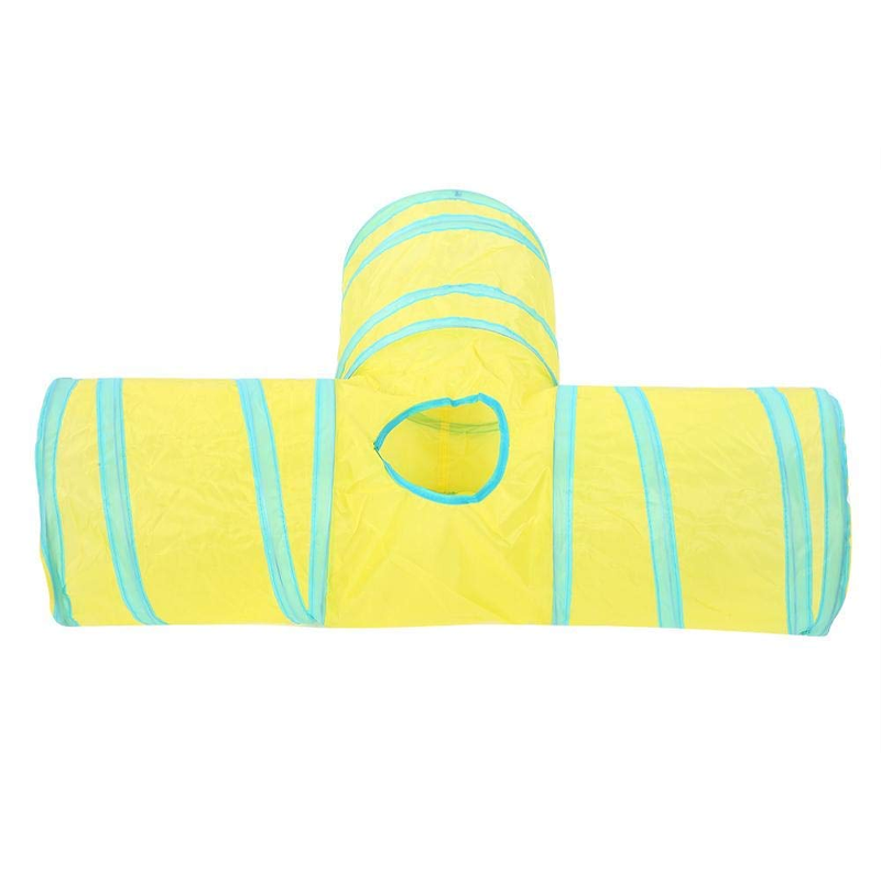 Yellow T Shaped Cat Exploration Tunnel