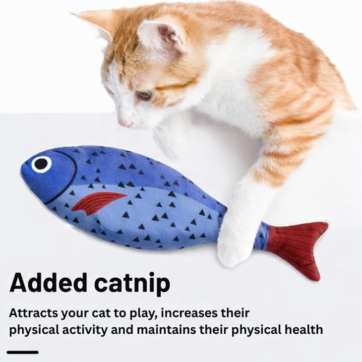 Interactive Squeaky Fish Pet Toy