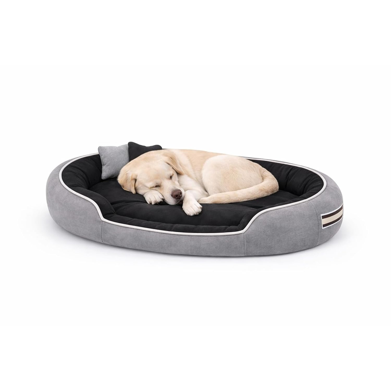 Reversible Oval Polyester Dog Comfort Bed