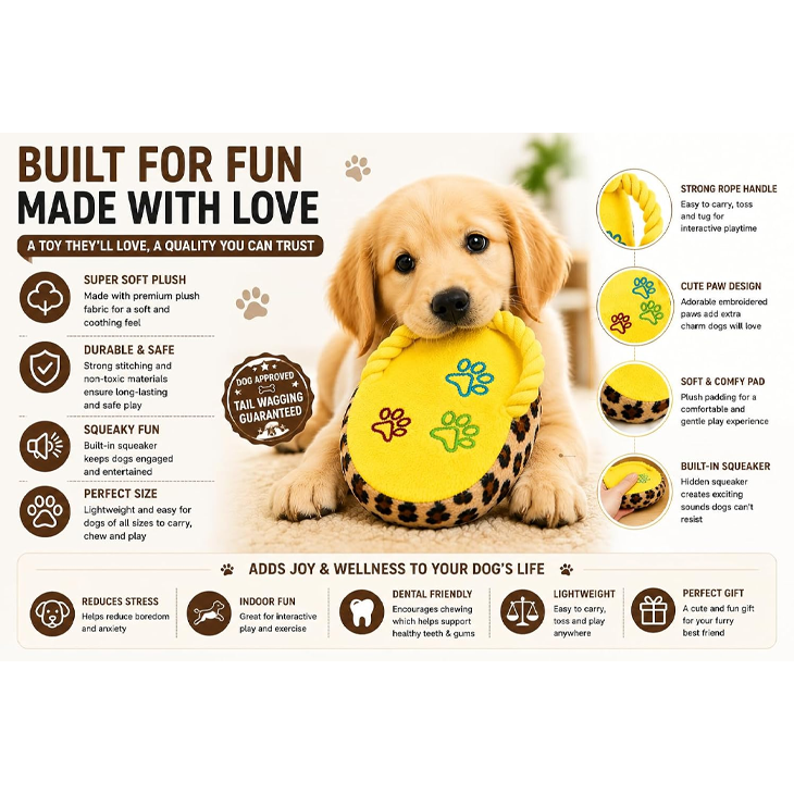 Cotton Rope Squeaky Dog Toy
