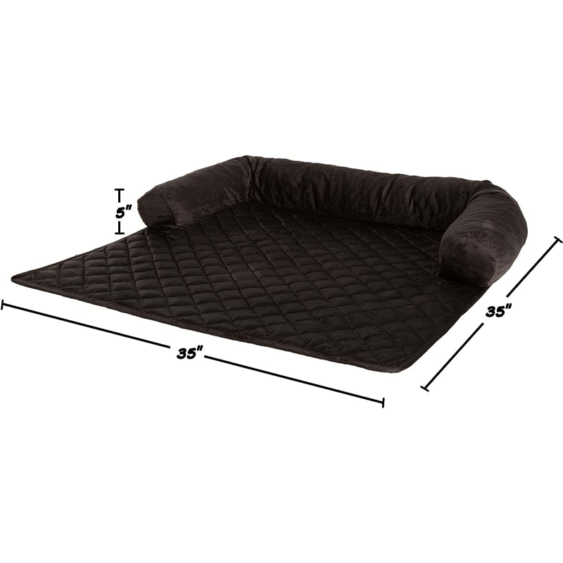 Quilted Velvet Bolster Couch Cover