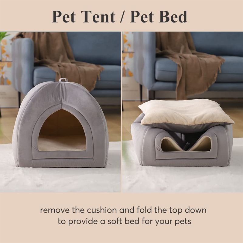 Foldable Animal Cave Indoor Cat Tent Bed