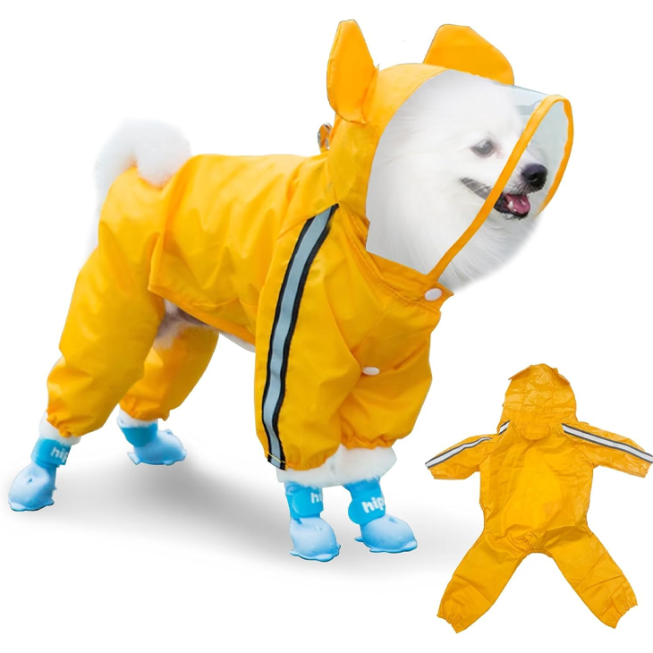 Full Coverage Transparent Dog Raincoat