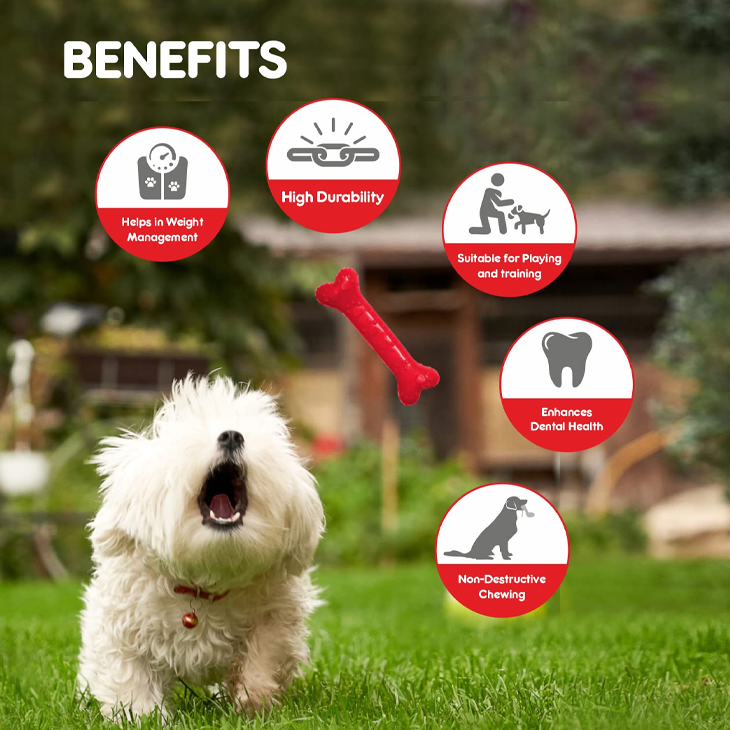 Flexible Non-Toxic Rubber Chew Bone