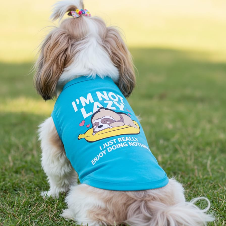 Cartoon Print Breathable Pet Tee Set