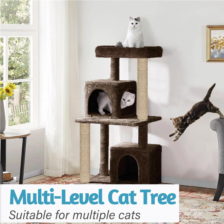 Plush Four Tier Cat Activity Tower