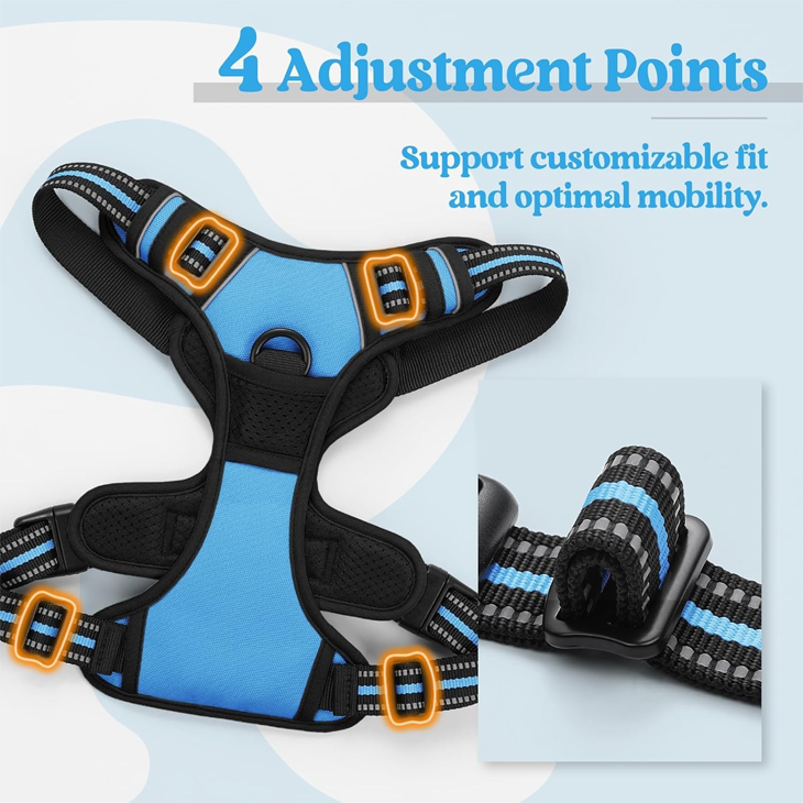 Midnight Blue Reflective Training Harness Set