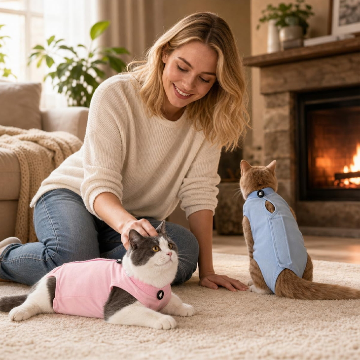 Soft Modal Post Surgery Cat Recovery Suit
