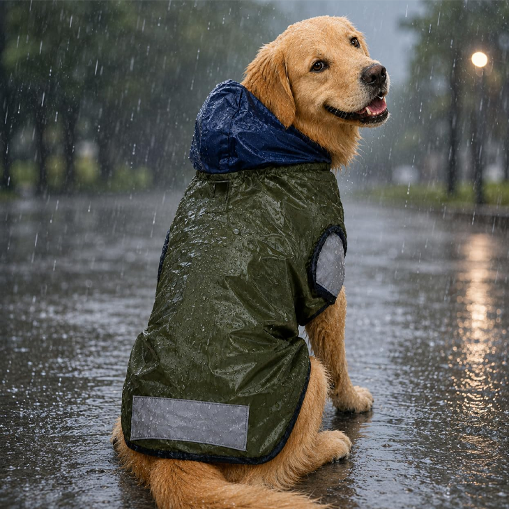 Hooded Lightweight Waterproof Dog Jacket