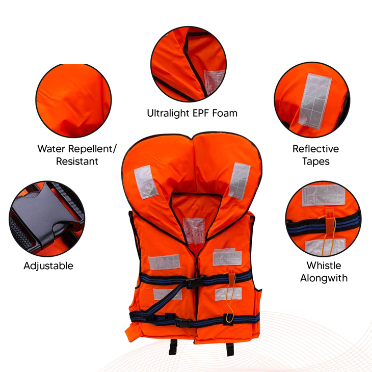 Orange EPE Foam Swimming Safety Vest