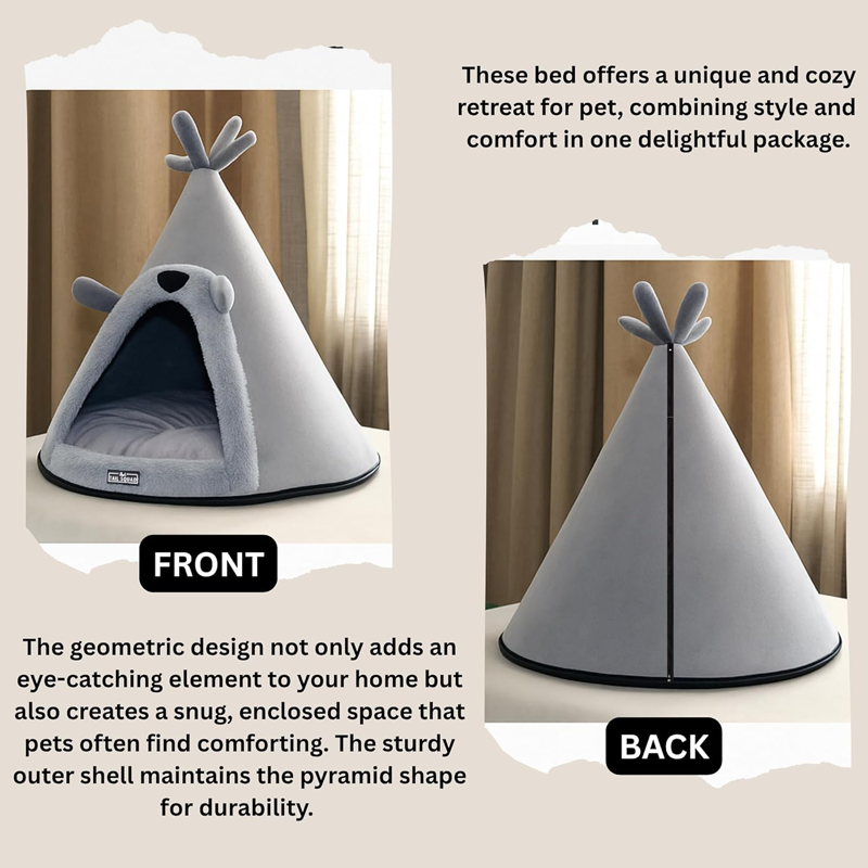 Pyramid Shaped Cozy Small Pet Hideaway Hut