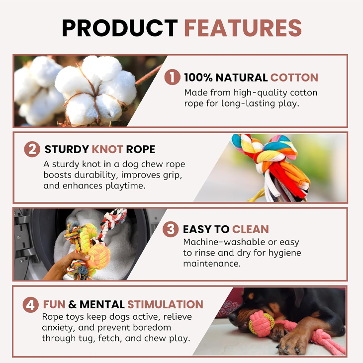 Durable Four-Piece Cotton Rope Combo