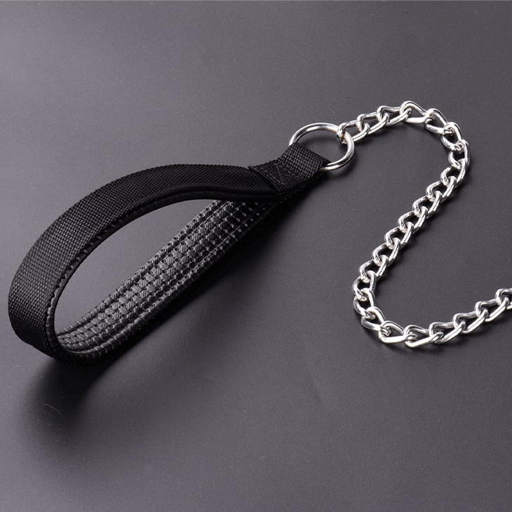 Chrome Chain Comfort Grip Training Leash