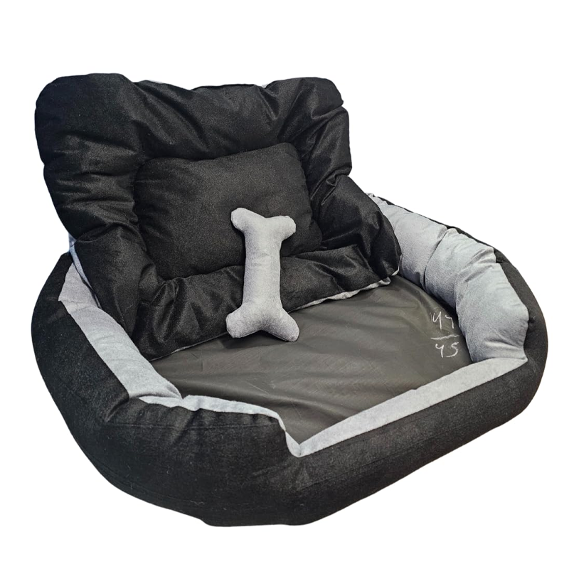 Plush Rectangle Pet Lounger Cushion Bed